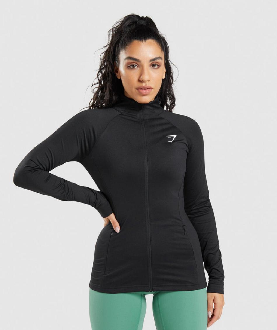 Chaquetas Gymshark Entrenamiento Mujer Negras | CO 2042PJJ